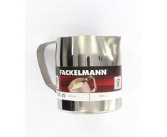 Fackelmann 28969 Pot à lait inox, pot à lait 500 ml, pot à lait, cruche à lait, Acier inoxydable, Argenté, 8 cm de diamètre