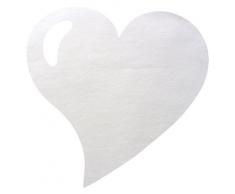 Santex 2935-01 Set de Table Forme CÅur Tissu Blanc 38 x 38 x 0,01 cm