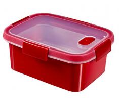 CURVER | Cuit vapeur Smart micro-ondes rect 1.2L, Rouge, Smart, 20,3x15,4x8,8 cm