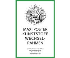 Empire Merchandising 674982 Rack Amovible de la Marque Empire pour Affiche Maxi la Taille en Plastique. 61 x 91,5 cm Dimensions extérieures 62 x 93 cm, 15 mm Profil avec Verre Acrylique, Vert