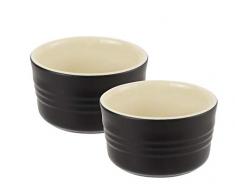 Le Creuset, Set de 2 Ramequins, Ronds, 200 ml, à 9.5 cm, Céramique, Noir