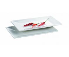 Domestic Professional 923311 Set de Plat Rectangulaire 23 X 15 cm 2 PiÃ¨ces Trendy Line