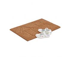 Relaxdays Paillasson en fibres de coco Flèches, PVC, Nature, 80 x 150 cm