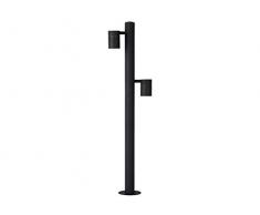 Lucide ARNE-LED - Borne Exterieur Extérieur - à 6,3 cm - LED - GU10 - 2x5W 2700K - IP44 - Noir