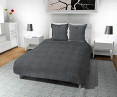 Soleil dOcre Galaxy Parure Housse de Couette, Coton, Gris, 240 x 220 cm