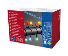 Konstsmide 3696-507 Guirlande dEclairage de Cerise Grande Extérieur 80 LEDs 24 V Multicolore Câble Noir