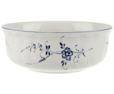 Villeroy & Boch Vieux Luxembourg Plat creux rond, 21 cm, Porcelaine Premium, Blanc/Bleu