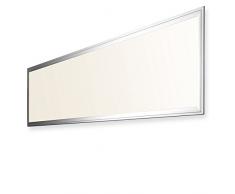LEDVero 120x30 Panneau Ultraslim de LED dimmable - 36W, 3000lm, 3000K Plafonnier encastrÃ© avec clips de montage et transformateur EMV2016 dimmable - blanc chaud
