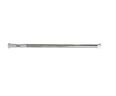 MSV Barre Douche INOX 70-120 cm, Aluminium, Peinture, Blanc