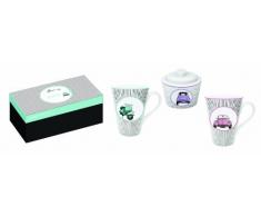 Baci Milano Ensemble 2 mugs et sucrier Voitures