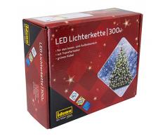 Idena 30441 Guirlande de 300 LED pour installation en extérieur Blanc chaud