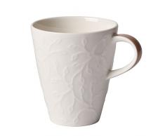 Villeroy & Boch CaffÃ¨ Club Floral Touch of Hazel Tasse Ã cafÃ©, 200 ml, Porcelaine Premium, Blanc/Marron