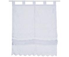 Home Fashion 79344-701 Rideau Store Bateau avec Boucles Blanc 140 x 80 cm