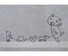 Art pour enfant Label qualité certifié Standard 100 PAINTCLUB Tapis pour enfants, 100% polypropylène, gris, 135 x 190 cm