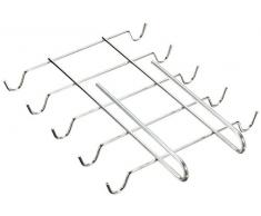Wenko 2748130100 Insert Porte-Tasses pour 10 Tasses, Chrome, Dimensions 28 x 5 x 22 cm