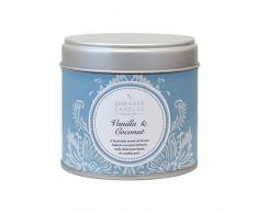 Shearer Candles Bougie dans Une boîte en INOX Senteur Vanille et Coco Argenté 7,5 x 7,2 cm