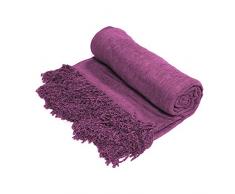 Thedecofactory 127193 Plaid, Viscose, Rose, 125 x 150 x 3 cm