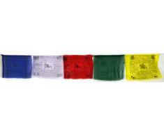 Buddhafiguren Drapeaux De Prière Tibétain Bouddhiste 6 M-25 Flags Drapeau en Polyester