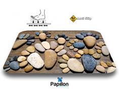 Papillon Tapis de Bain imprimÃ© avec Dos antidÃ©rapant, Pieds en Polyester, 60 x 40 cm