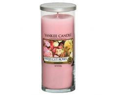 Yankee Candle bougie grande colonne « Roses fraîchement coupées », rose