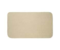 InterDesign iDry tapis de bain, tapis antidérapant microfibre (polyester) extra large salle de bain & WC, tapis bain absorbant séchage rapide, beige