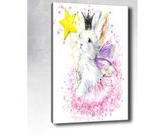 Bonamaison Peinture sur toile, multicolore, 30 x 40 cm - Conçu et fabriqué en Turquie