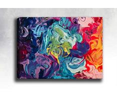 Bonamaison Peinture sur toile, multicolore, 70 x 100 cm - ConÃ§u et fabriquÃ© en Turquie