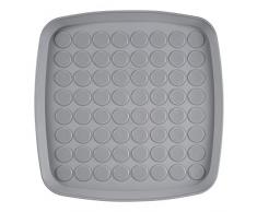 Je Cherche une Idée KM4027 Plateau Egouttoir, TPR, Rouge/Gris/Noir/Turquoise, 34,5 x 34,5 x 1,8 cm