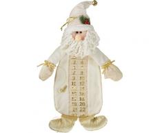 WeRChristmas Calendrier de lavent Père Noël Crème/doré Grand modèle