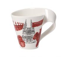 Villeroy & Boch Cities of the World Tasse à café Bordeaux, 300 ml, Porcelaine Premium, Blanc/Multicolore