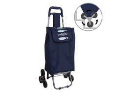 Dcasa Chariot de Courses 3 Roues méditerranéennes Unisexe Adulte 34 x 28 x 0 cm