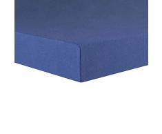 CelinaTex Lucina Drap-Housse surmatelas Housse lit sommier tapissier Coton 140x200-160x200 cm Bleu Royal