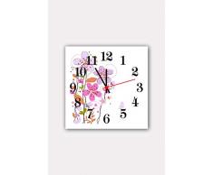 Bonamaison Horloge Murale en MDF, Multicolore, 30 x 30 cm