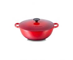 Le Creuset, Marmite en Fonte Ãmaillée avec Couvercle, Ronde, à 32 cm, Compatible avec Toutes Sources de Chaleur (Induction Incluse), 6.382 kg, Cerise