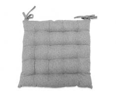 Soleil docre 005711 Norvege Dessus de Chaise CapitonnÃ© Polyester Coton Gris 40 x 40 cm