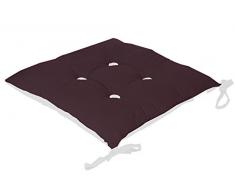 Soleil docre Dessus de Chaise capitonnÃ©, Coton, Violet, 40x40x5 cm