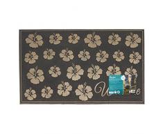 JVL Havana Paillasson Robuste en Caoutchouc pour la Maison Fleurs Multicolore 45Â x 75Â cm, Caoutchouc, Multi/Colour, 45 x 75 x 1 cm