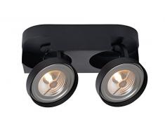 Lucide VERSUM AR111 - Spot plafond - LED Dim. - AR111 - 2x10W 2700K - Noir
