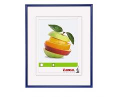 Hama Cadre photo en plastique Sevilla (taille du Cadre de 18 x 24 cm avec bordure de 9 mm x 17 mm, pour une photo de 10 x 15 cm) Bleu