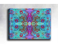 Bonamaison Peinture sur toile, multicolore, 40 x 60 cm - Conçu et fabriqué en Turquie