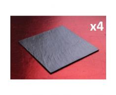 Lebrun 410120200104 Assiette CarrÃ© Ardoise 20 x 20 cm Lot de 4