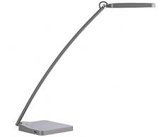 UNILUX 400095777 Lampe de bureau LED, Aluminium, Integriert, 8 W, Gris métal, 55 x 50 x 16 cm