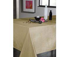 CALITEX Nappe Effet Soie Ivoire Ovale 180x240 CM