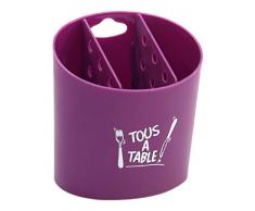 JJA 109055 Range Couverts Plastique Couleur alÃ©atoire, Transparent