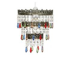 Oaks Lighting Ekon Suspension Laiton antique/Verre 21 cm