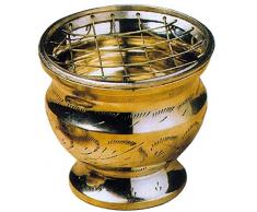 Berk - Inner Worlds 7 cm, Vasque à encens en Laiton avec Insert en Maille Hauteur