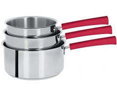 Cristel - S3CMF - SÃ©rie de 3 Casseroles inox 16-18-20cm - Collection Mutine