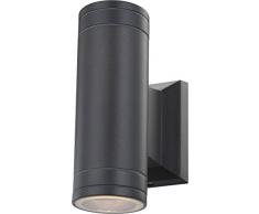 Globo 32028-2 Gantar Ãconomie dÃ©nergie LED IP44 Applique Double ExtÃ©rieure, 5W, Noir