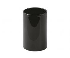 H&H Gamme Salle de Bains Distributeur de Savon, Faience, Noir