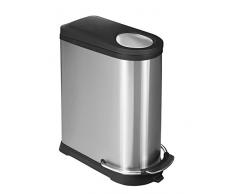 EKO Viva Poubelle Ã PÃ©dale MÃ©tal Inox 32 x 58 x 69 cm 40 litres